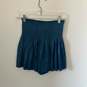 NATURAL LIFE High Waist Teal Shorts